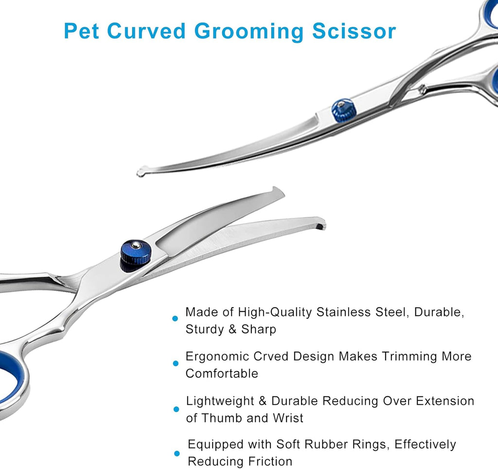 Curved Dog & Cat Grooming Scissors