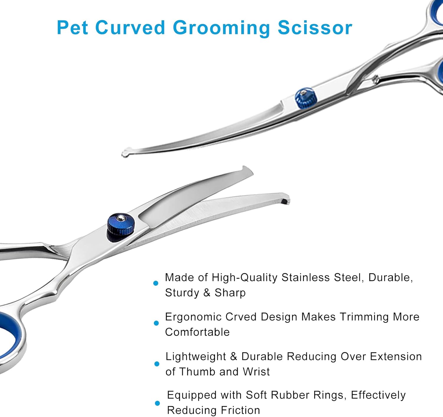 Curved Dog & Cat Grooming Scissors