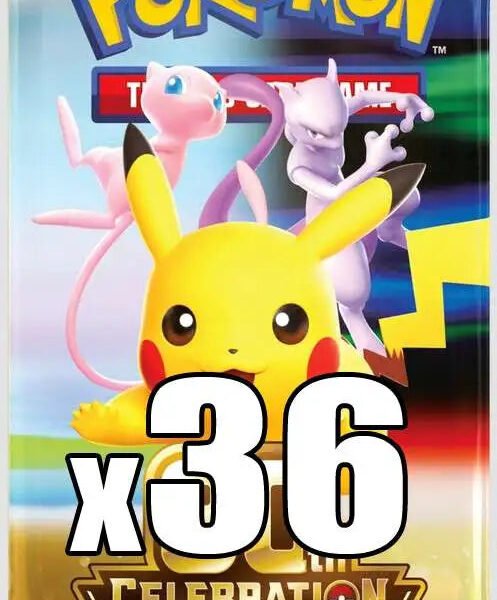 Pokemon 30th Anniversary Celebration LOT of 36 Booster Packs [Equivalent of a Box]